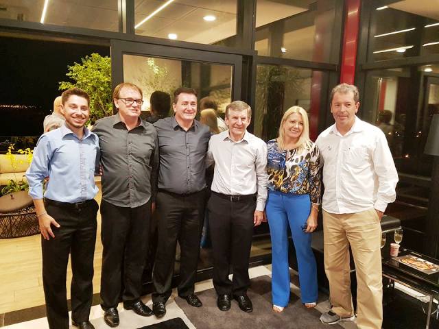 Presidente da Câmara Municipal Gabriel Cadini em evento da Frimesa.