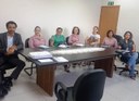 Procuradora da Mulher vereadora Marenilce Mezzomo e vereadoras estiveram em reunião no Ministério Público.
