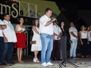 Vereador Nei Gasparin na abertura do Natal Cultural de Matelândia.