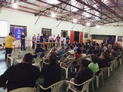 Vereadores participaram de reunião com a Sanepar no bairro São Cristóvão.