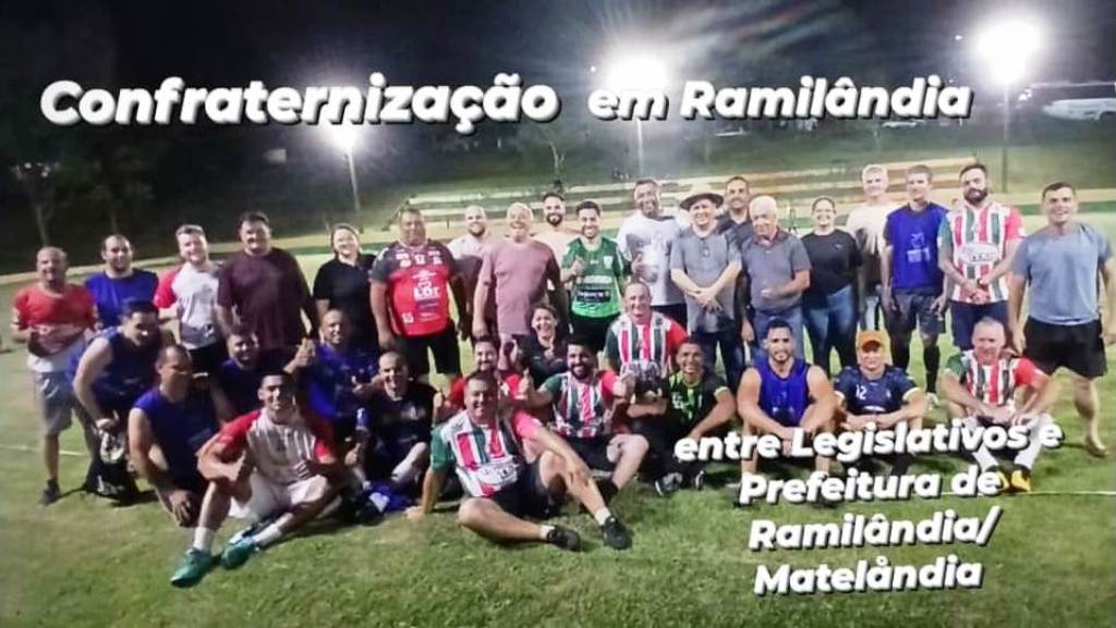 Confraternização entre Câmara de Vereadores de Matelândia e Ramilândia é marcada por jogo amistoso de futebol.