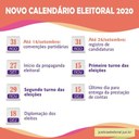 Datas do Novo Calendário Eleitoral 2020.
