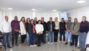 Prefeito recebe vereadores para reunião no Paço Municipal.