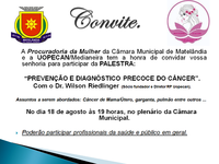 Procuradoria da Mulher promove palestra de prevenção ao Câncer.