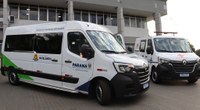 Vereadores participam da entrega uma Ambulância e uma Van para a Saúde.