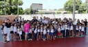 Vereadores participam de assinatura de Ordem de serviço para reforma e ampliação da Escola Municipal Vovô Cassiano da Vila Pasa.