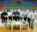 Vereadores participaram da entrega de Kits esportivos para Matelândia do PROGRAMA PARANÁ MAIS ESPORTE.