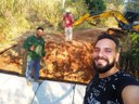 Vereadores Paulo e Cleiton acompanham construção de ponte na comunidade do Rio Dalazém.